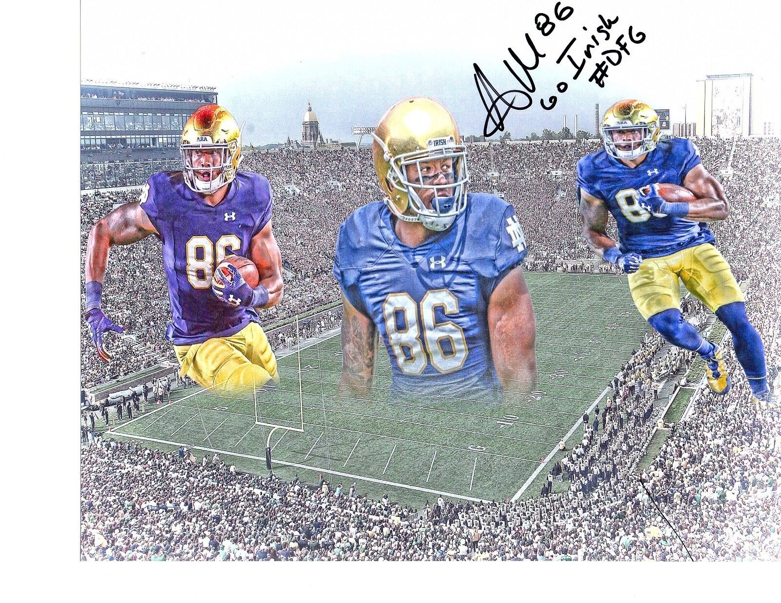 Alize Mack Notre Dame Irish hand signed autographed 8x10 football Photo Poster painting ND!