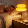Mid Century Modern Desk Lamps Reusable Intage Dimmable Bedside Small Lamps USB Rechargeable Aesthetic Cute Table Light Unique Home Mushroom Decor