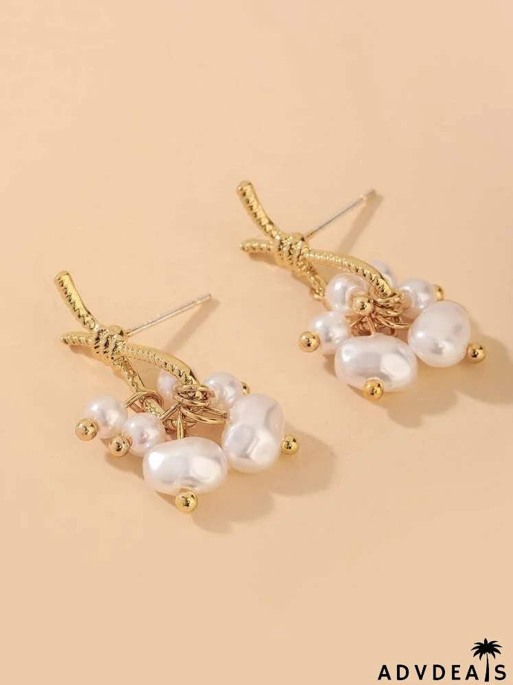 Faux Pearl Drop Earrings