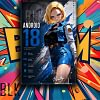 Profile Android 18 Lazuli Decorative Painting - Dragon Ball - BLK Studio