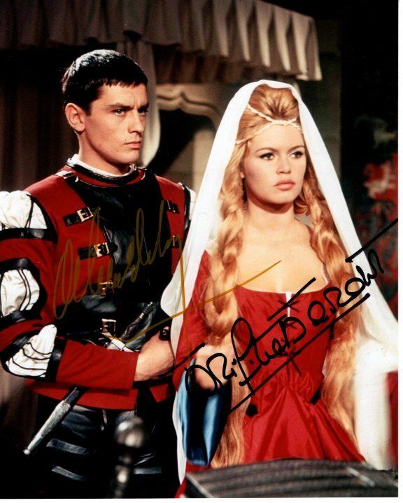 ALAIN DELON and BRIGITTE BARDOT signed autograph FAMOUS LOVE AFFAIRS 8x10 Photo Poster painting