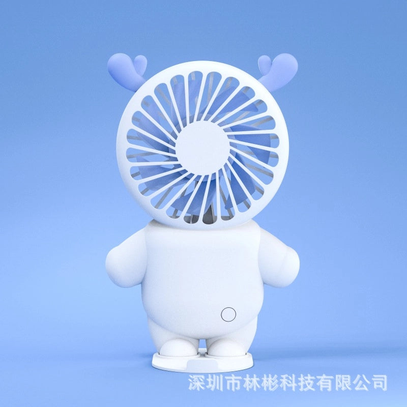 New Kitty Portable Mini Small Fan Student Handheld Small Fan Internet Celebrity Desktop USB Pocket Electric Fan