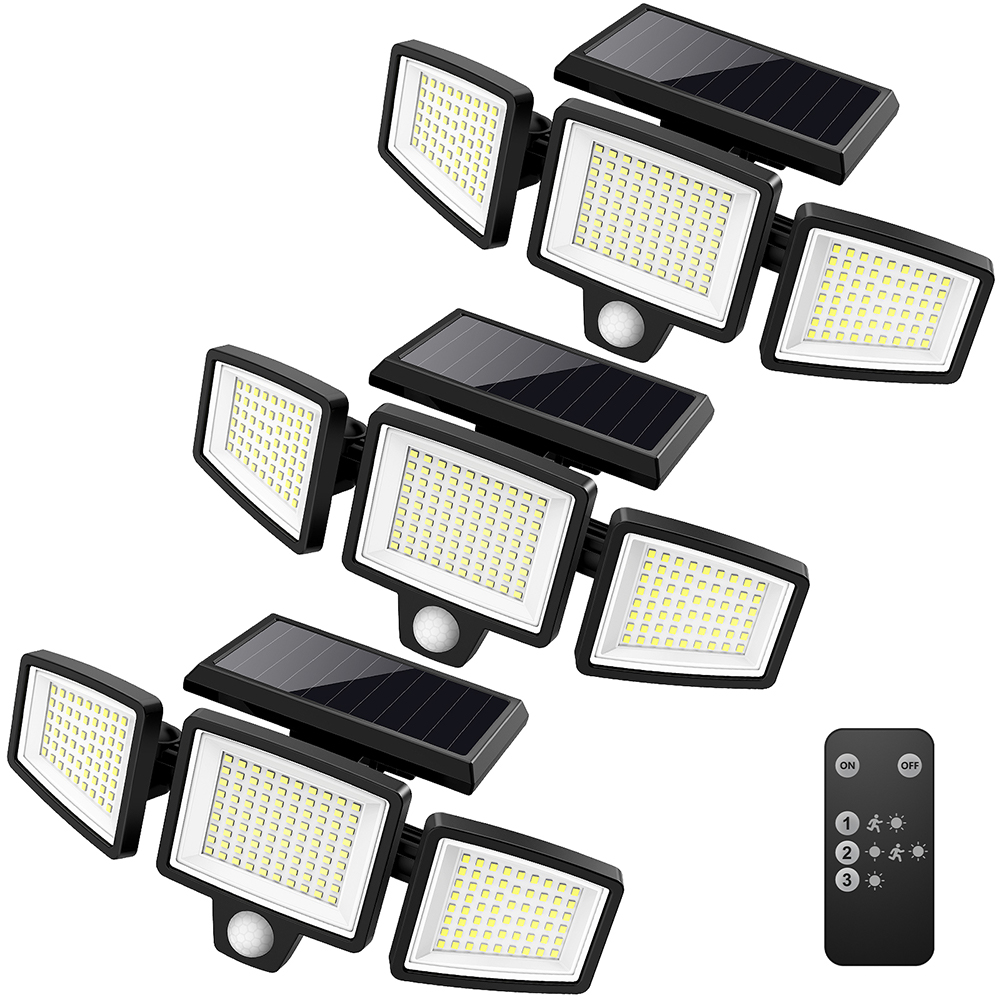 Solar Lights Outdoor,WWimy 210 LED 2500LM Motion Sensor Lights with ...