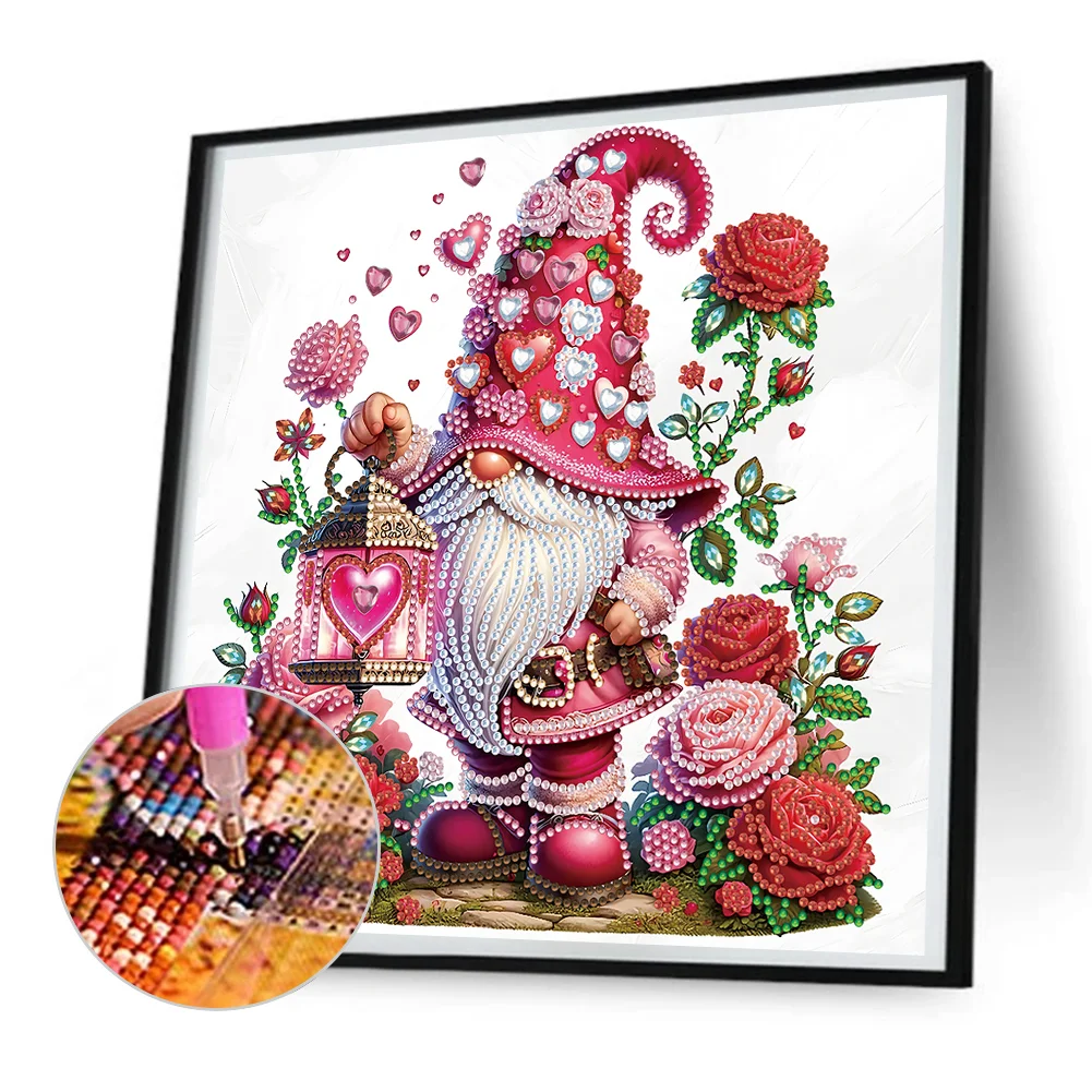 Diamond Painting - Partial Special Shaped Drill - Love Gnome(Canvas|30*30cm)