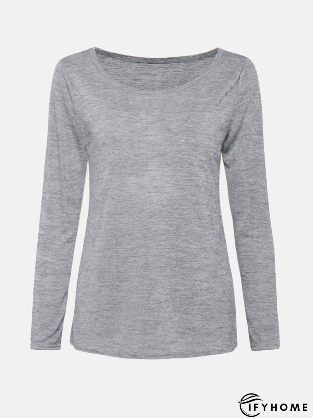 Long Sleeve Crew Neck Cotton T-shirt | IFYHOME
