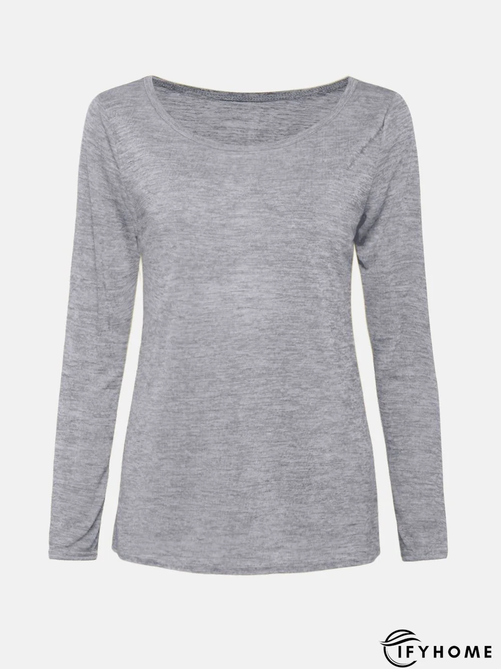 Long Sleeve Crew Neck Cotton T-shirt | IFYHOME