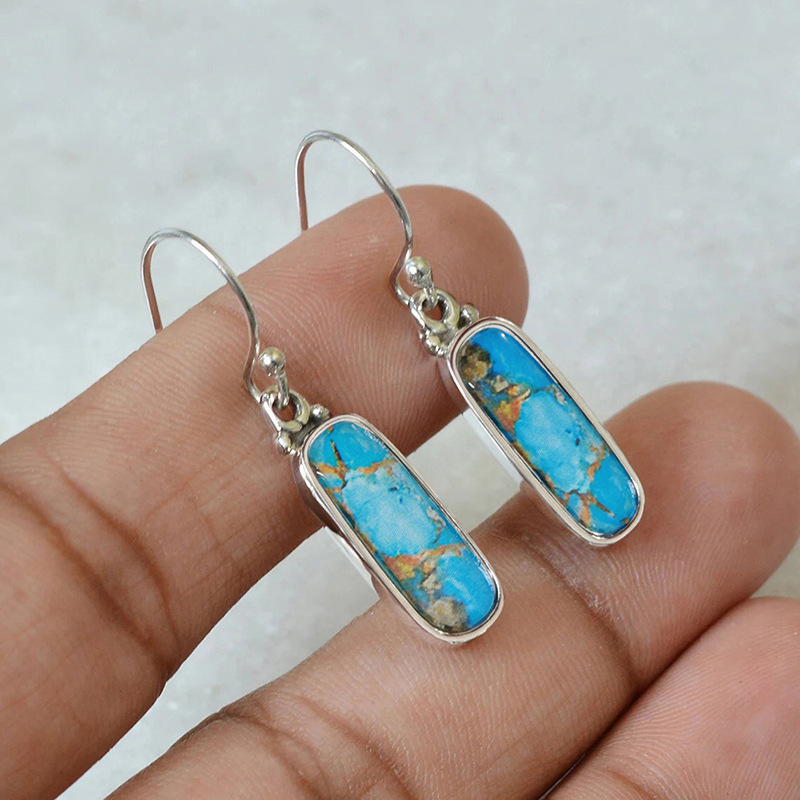 Little Red Book (Xiaohongshu) - Ethnic Style Imitation Marble Earrings for Women Sticker Texture Imitation Natural Stone Ethnic Style - Hot Selling Item