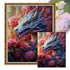 >SALE<Full Embroidery Eco-cotton Thread 11CT Print Flower Dragon Cross Stitch 50x60cm