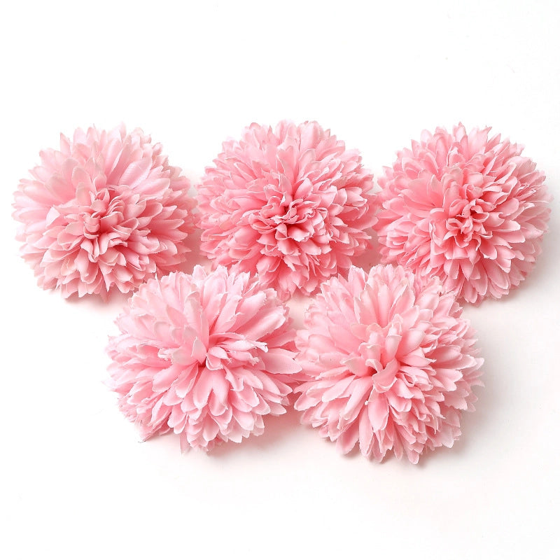 10 Pieces Pink Artificial Flower Wedding Shooting Props Handmade Diy Hair Accessories Decoration Flower Box Material