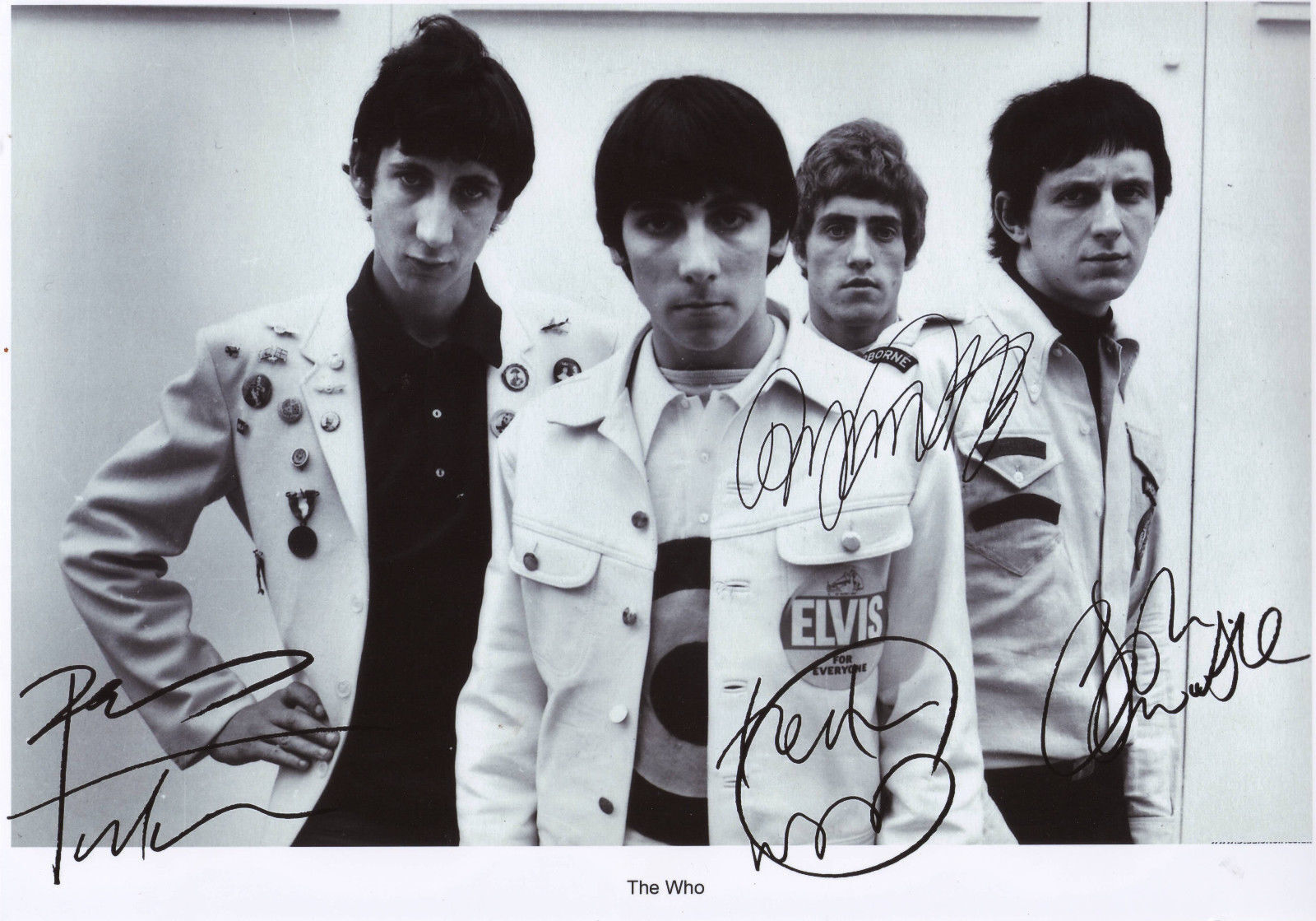 THE WHO ENTIRE GROUP AUTOGRAPH SIGNED PP Photo Poster painting POSTER