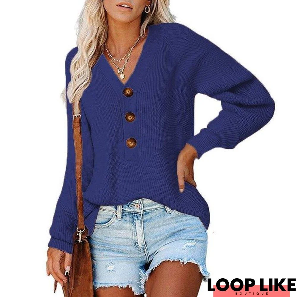 Solid Casual Loosen Sweater