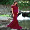 Maternity Summer Elegant Photo Shoot Pregnant Shoulderless Dress
