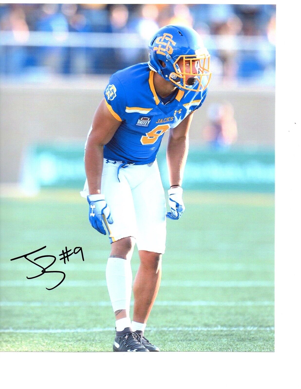 Jordan Brown South Dakota State signed autographed 8x10 football Photo Poster painting c