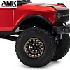 AMK 4Pcs TRX4M Brass Wheel Weights 7mm Hex Hub 1.0 Beadlock Wheels Rim for 1/18 RC Crawler 1/24 Scales Axial SCX24 Upgrades