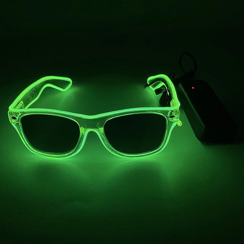 Halloween Exaggerated Color Block Plastic Holiday Party Luminous Glasses