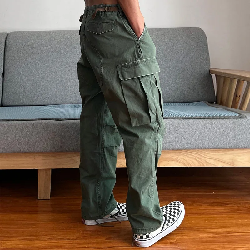 American Outdoor Heavy Batik Do Old Patch M65 Military Overalls Pants