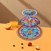 3 Tier Acrylic Mandala Pattern 5D DIY Diamond Painting Serving Tray Home Decor