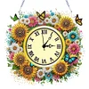 DIY Sunflower Diamond Painting Ornament with Clock Function for Decor