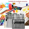 (US Local)24pcs Nylon Brush Set Acrylic Brushes Different Shape Wooden Handle Art Supplies