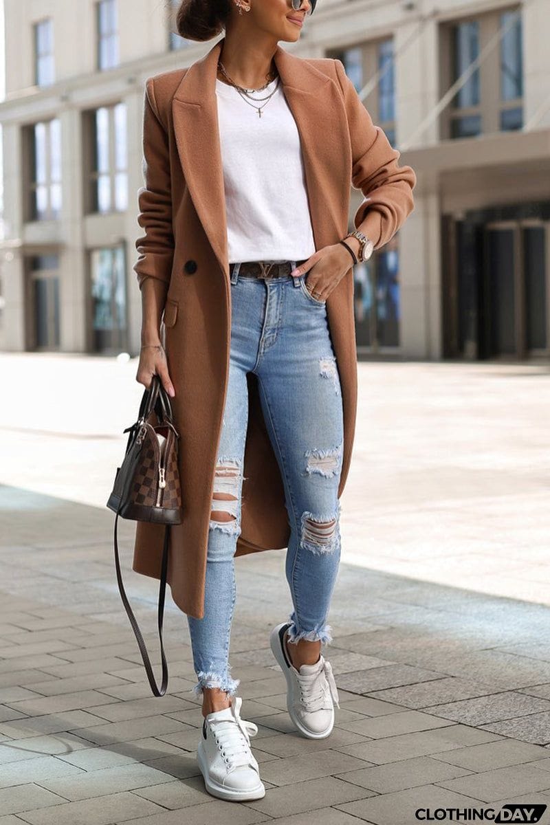Ripped Raw Edge Skinny Jeans