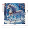 (40*40cm)Christmas Horse - Round AB Drill Diamond Painting