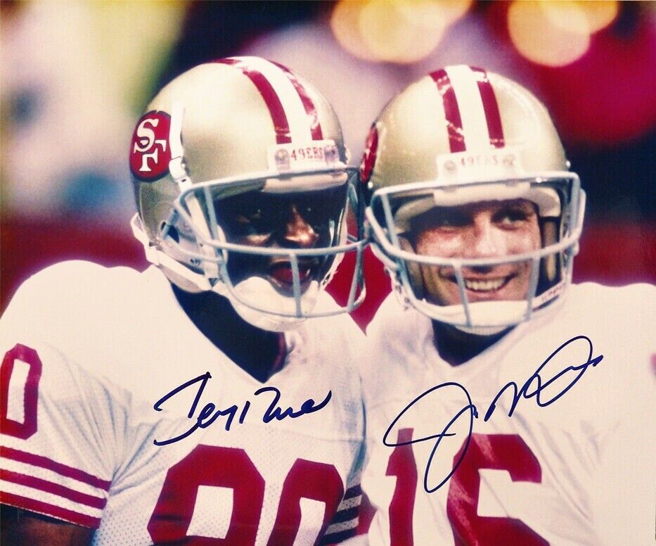 Joe Montana / Jerry Rice Autographed Signed 8x10 Photo Poster painting HOF 49ers REPRINT