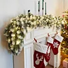 190cm Artificial Hanging Pine Cypress Lighting Rattan Christmas Table Decor
