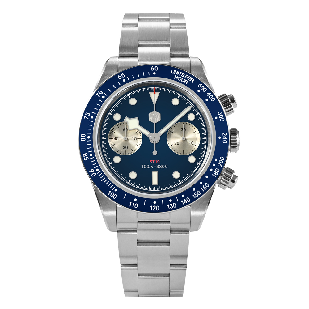 San Martin Panda BB Chronograph Retro Men Watch SN052-G-JS San Martin Watch san martin watchSan Martin Watch