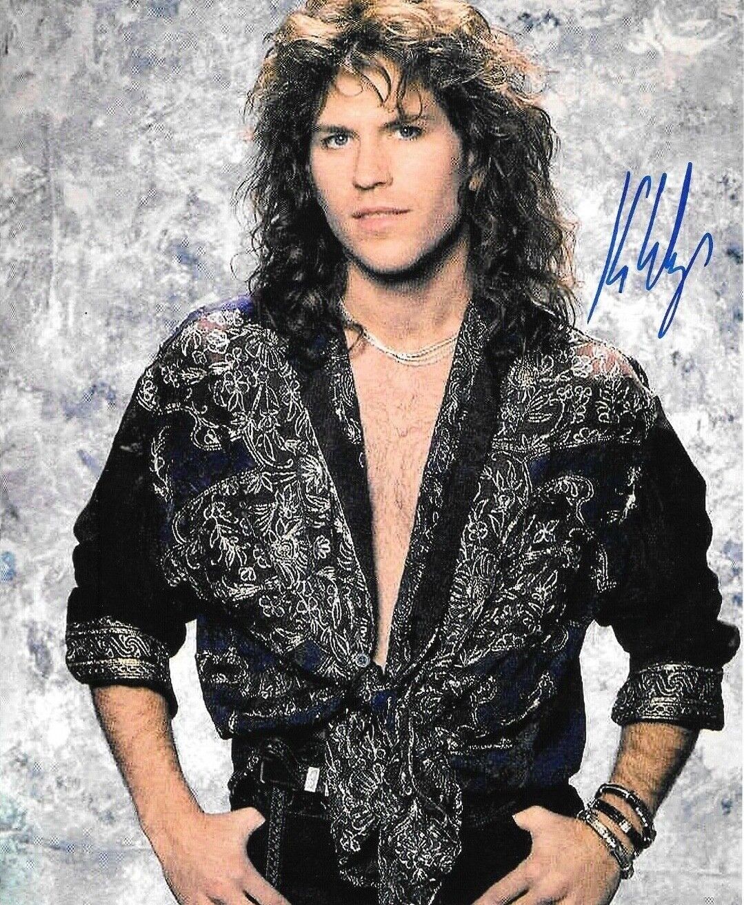 * KIP WINGER * signed 8x10 Photo Poster painting * WINGER BAND * PROOF * 2