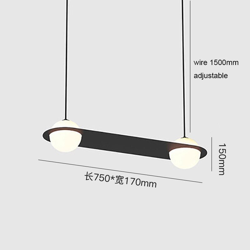 Nordic LED Pendant Lamp industrial Chandelier Simple Modern Art Living Room Bedroom Bedside Line Iron Line ceiling lamp lighting