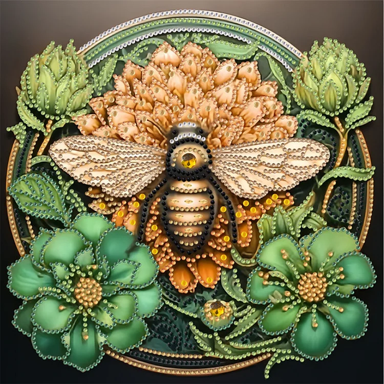 Bee 30*30CM (Canvas) Special Shaped Drill Diamond Painting gbfke
