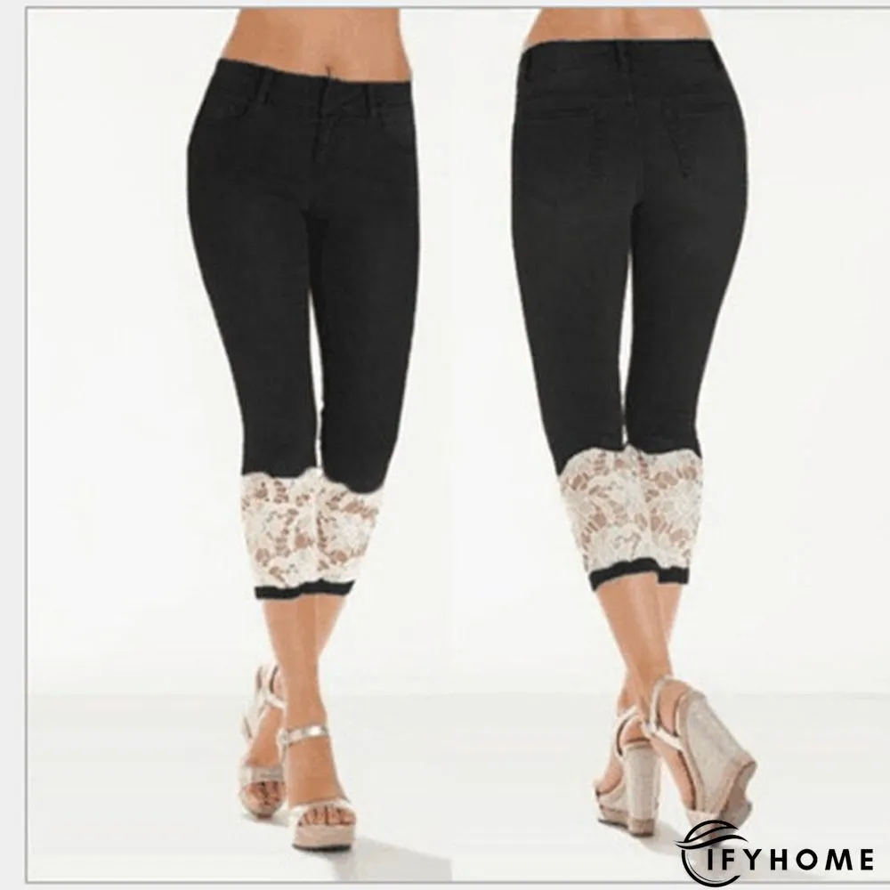 Denim Lace Jeans | IFYHOME