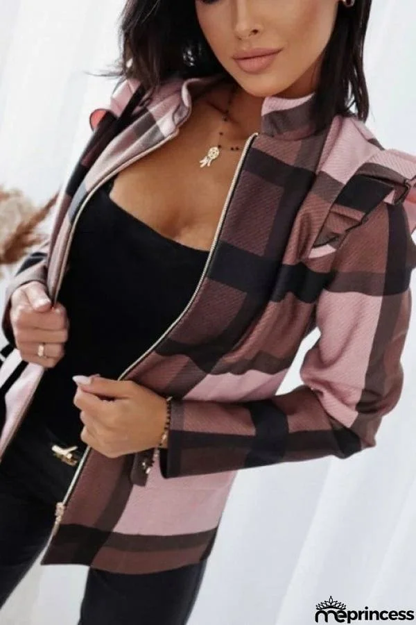 Women's Plaid Jacket Jacket