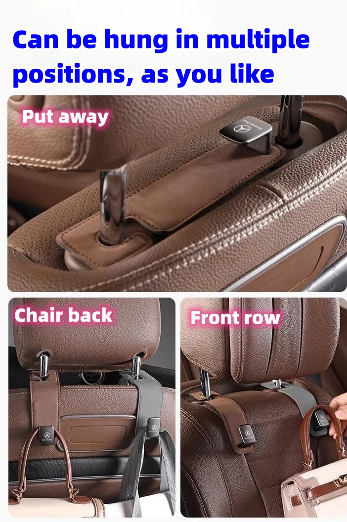 Vehicle Suede Seat Back Storage Hook