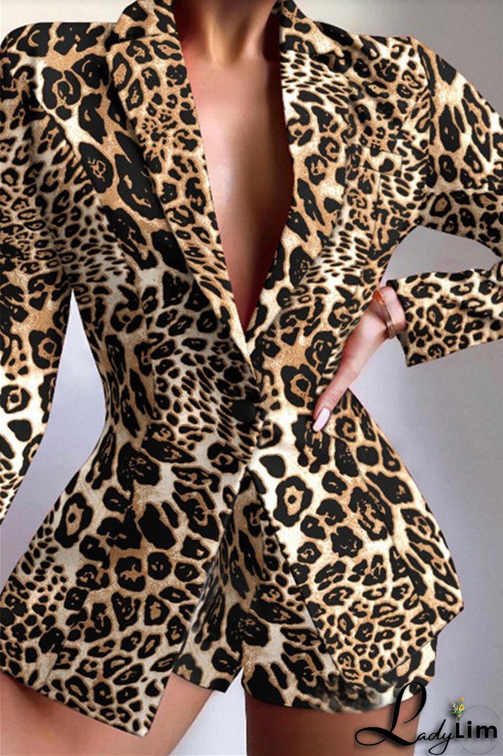 Red Fashion Casual Print Patchwork Turndown Collar Long Sleeve Two Pieces