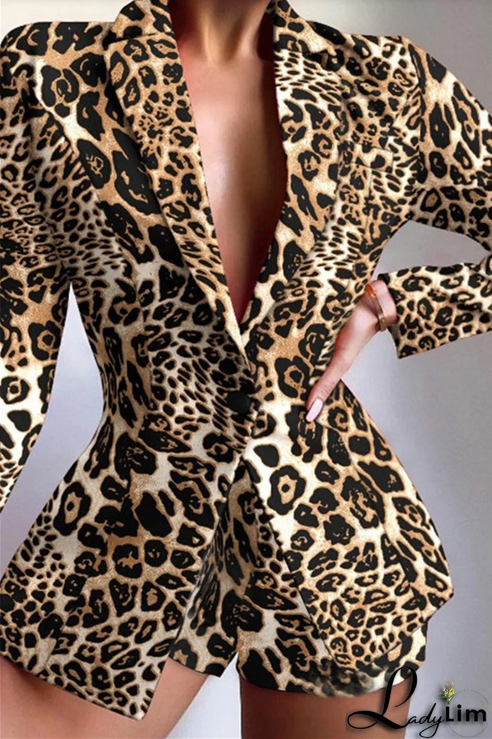 Red Fashion Casual Print Patchwork Turndown Collar Long Sleeve Two Pieces