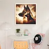 German Shepherd-14CT Stamped Cross Stitch 45*45cm tapestrymarket