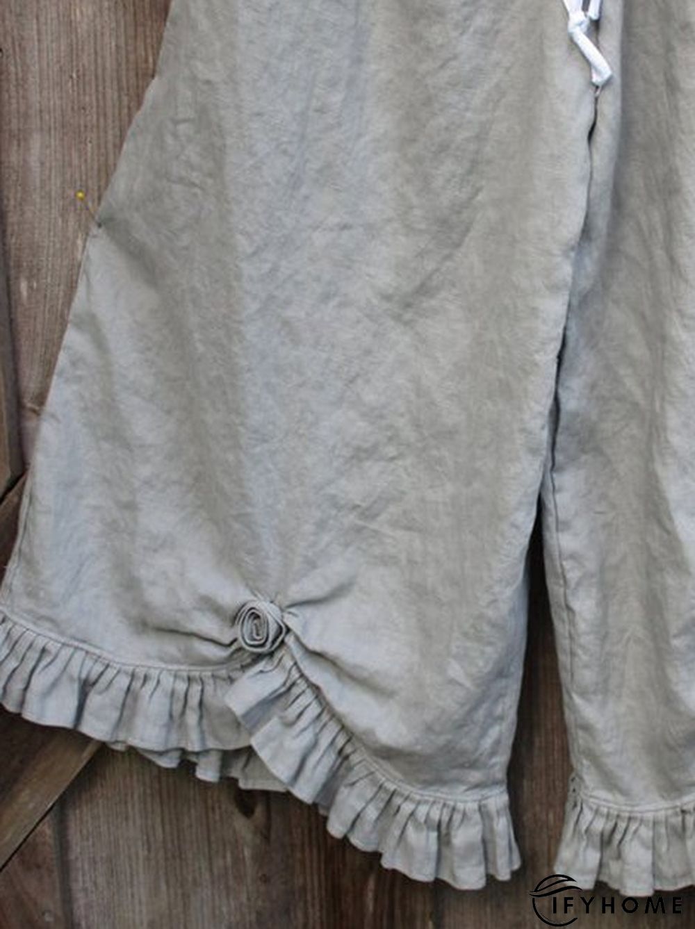 Gray Vintage Cotton Shift Pants | IFYHOME