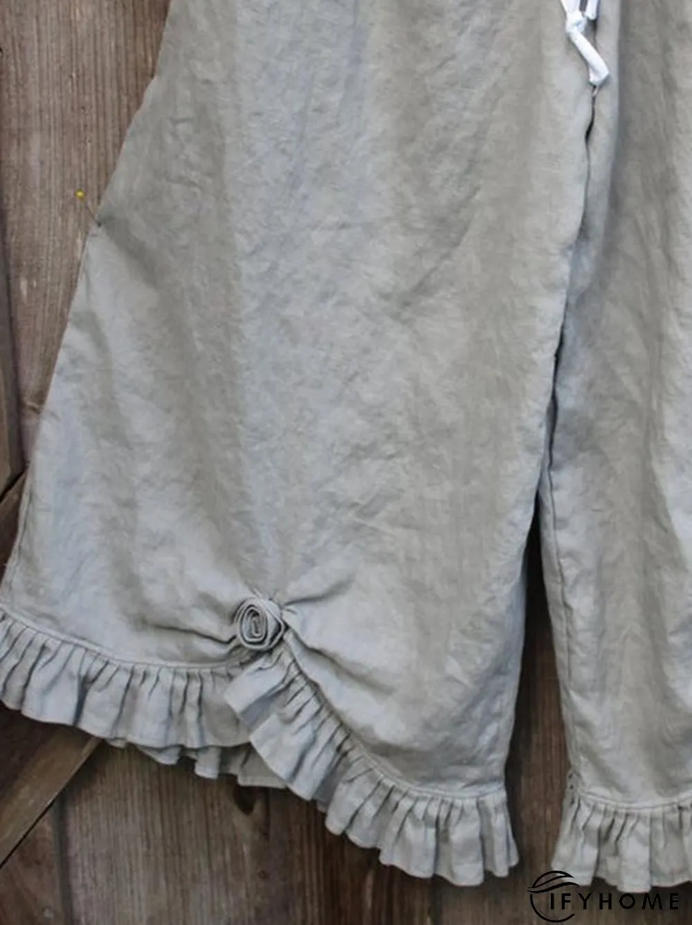 Gray Vintage Cotton Shift Pants | IFYHOME