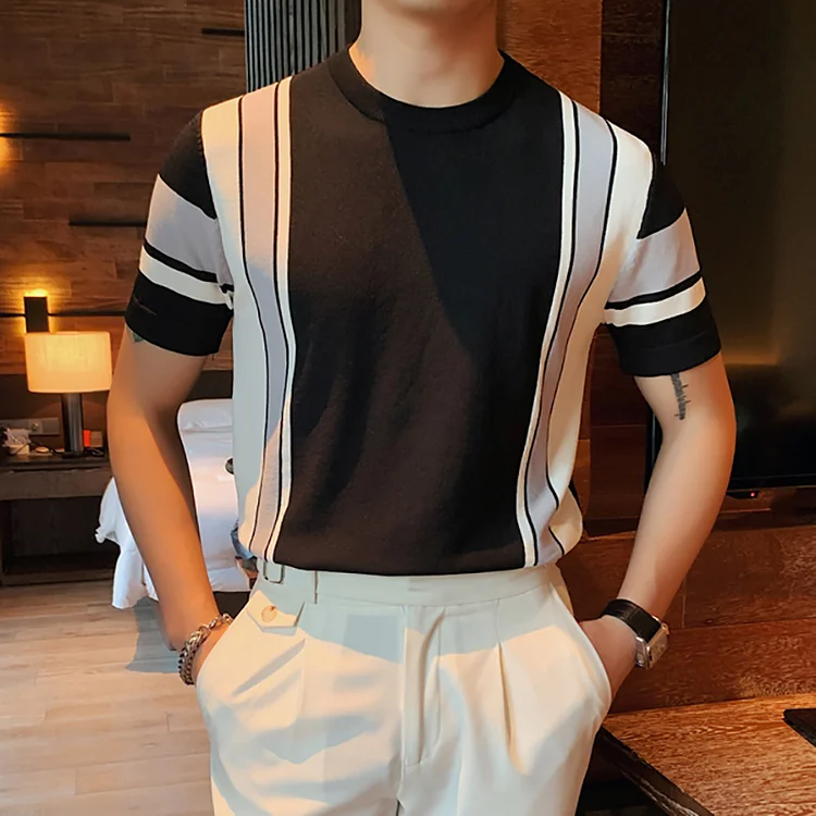 Comfortable Casual Striped T-Shirt