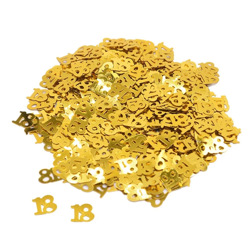 15g Gold Happy Birthay Confetti Happy Birthday Party Decoration Baby Shower Wedding Engagement Party Table Scatters Decorations