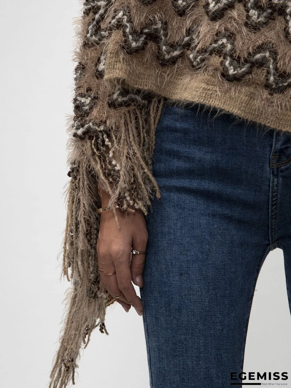 Khaki Cotton Sweater | EGEMISS