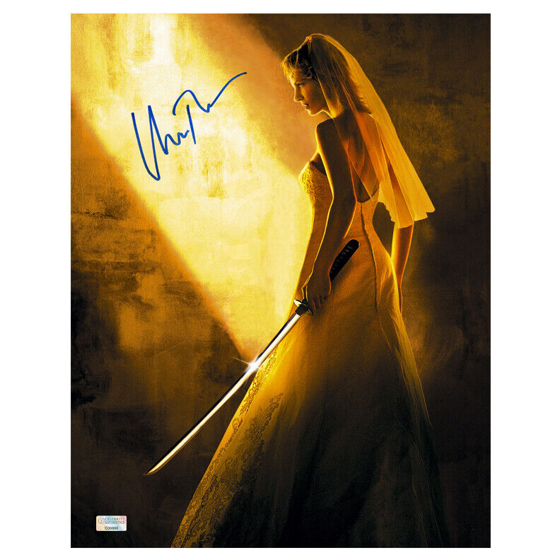 Uma Thurman Autographed Kill Bill The Bride 11x14 Photo Poster painting