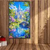 Kit de peinture diamant&eacute;e Castle 5d &agrave; perceuse ronde compl&egrave;te DIY pour adultes 40x70cm