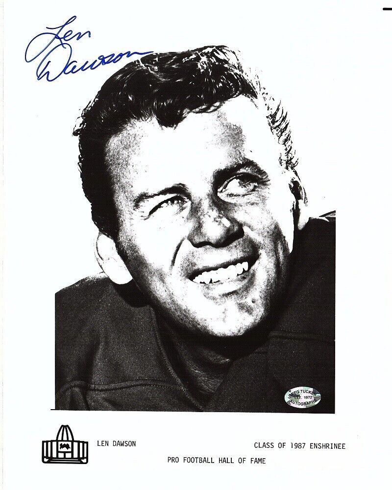 Len Dawson Signed - Autographed Kansas City Chiefs 8x10 inch Photo Poster painting + GTA COA