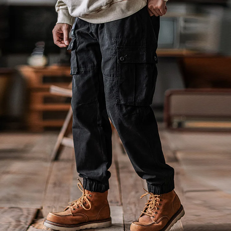 Retro Military Cotton Leggings Cargo Pants