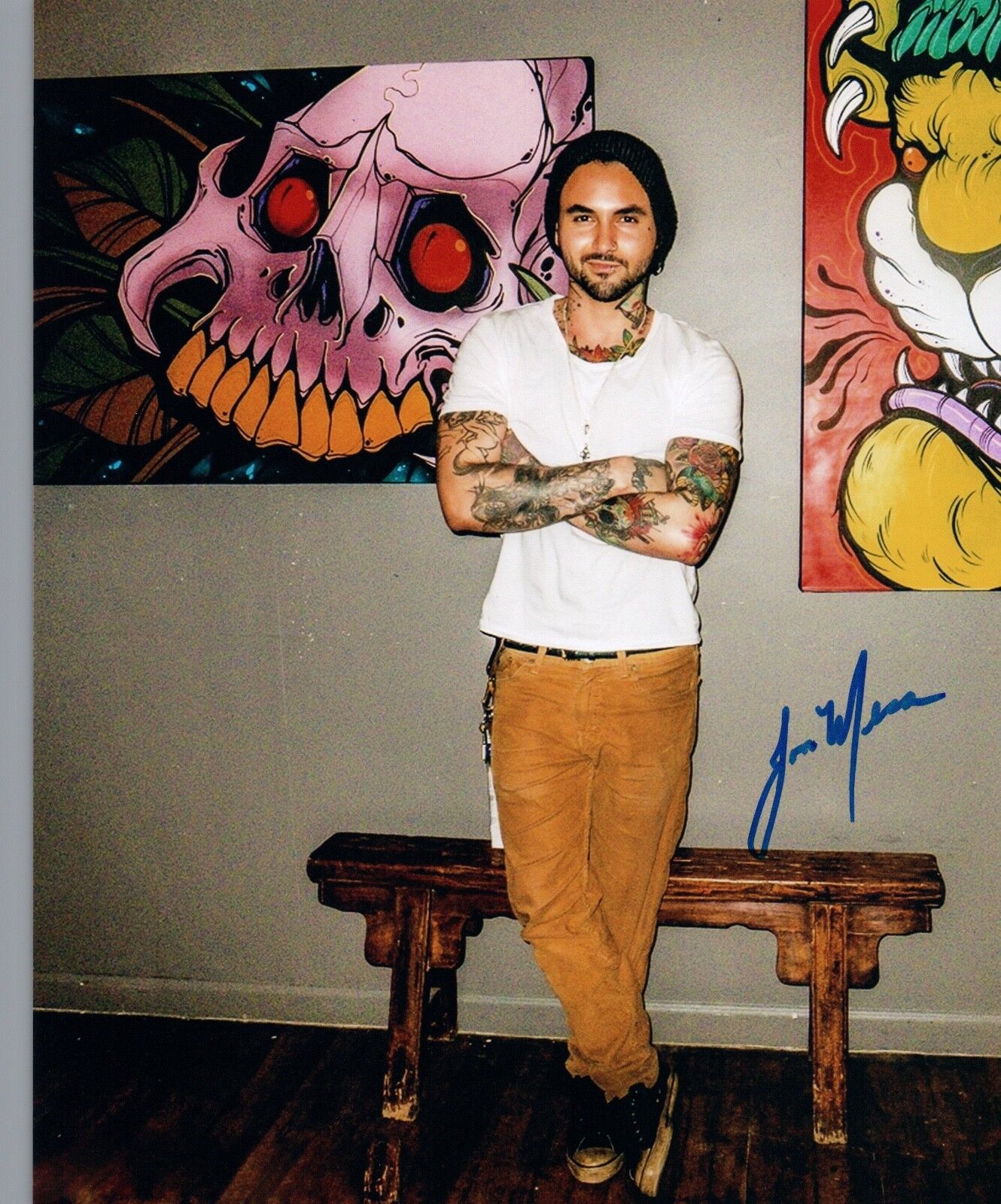 Jon Mesa Signed Autograph 8x10 Photo Poster painting Tattoo Artist COA VD