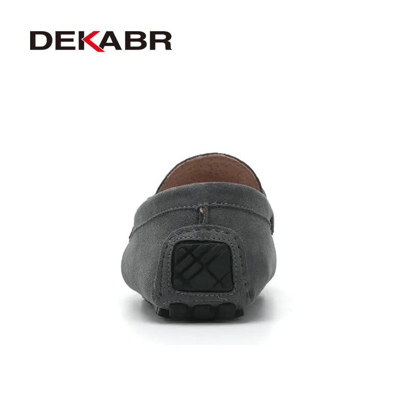 DEKABR New 2022 Men Cow Suede Loafers Spring Autumn Genuine Leather Driving Moccasins Slip on Men Casual Shoes Big Size 38~46