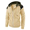 Men's Color Block Color Contrast Fashion Casual Hooded Jacket