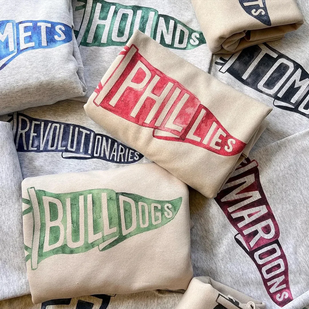 Custom Watercolor Pennant Crewneck